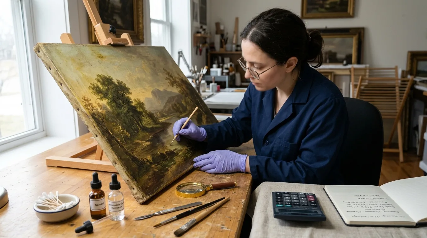 découvrez nos estimations détaillées pour le prix d'un nettoyage de tableau en peinture à l'huile et protégez vos œuvres d'art précieuses.