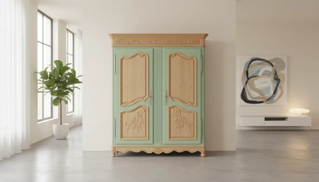 découvrez comment transformer une armoire normande traditionnelle en un meuble au style moderne grâce à des astuces de relooking simples et efficaces.